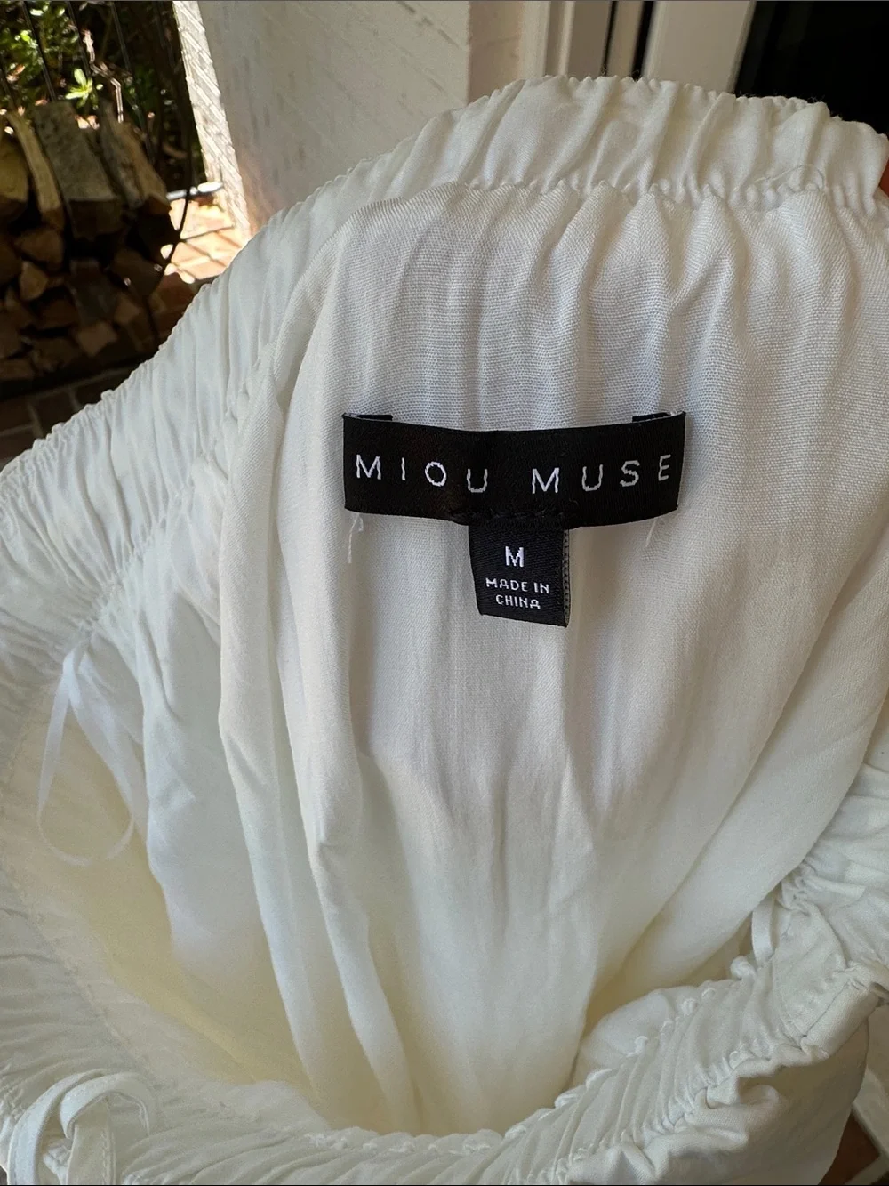 Classic White A-Line Balloon Midi Skirt w/ Pockets and Drawstring Waist - Picture 2 of 2